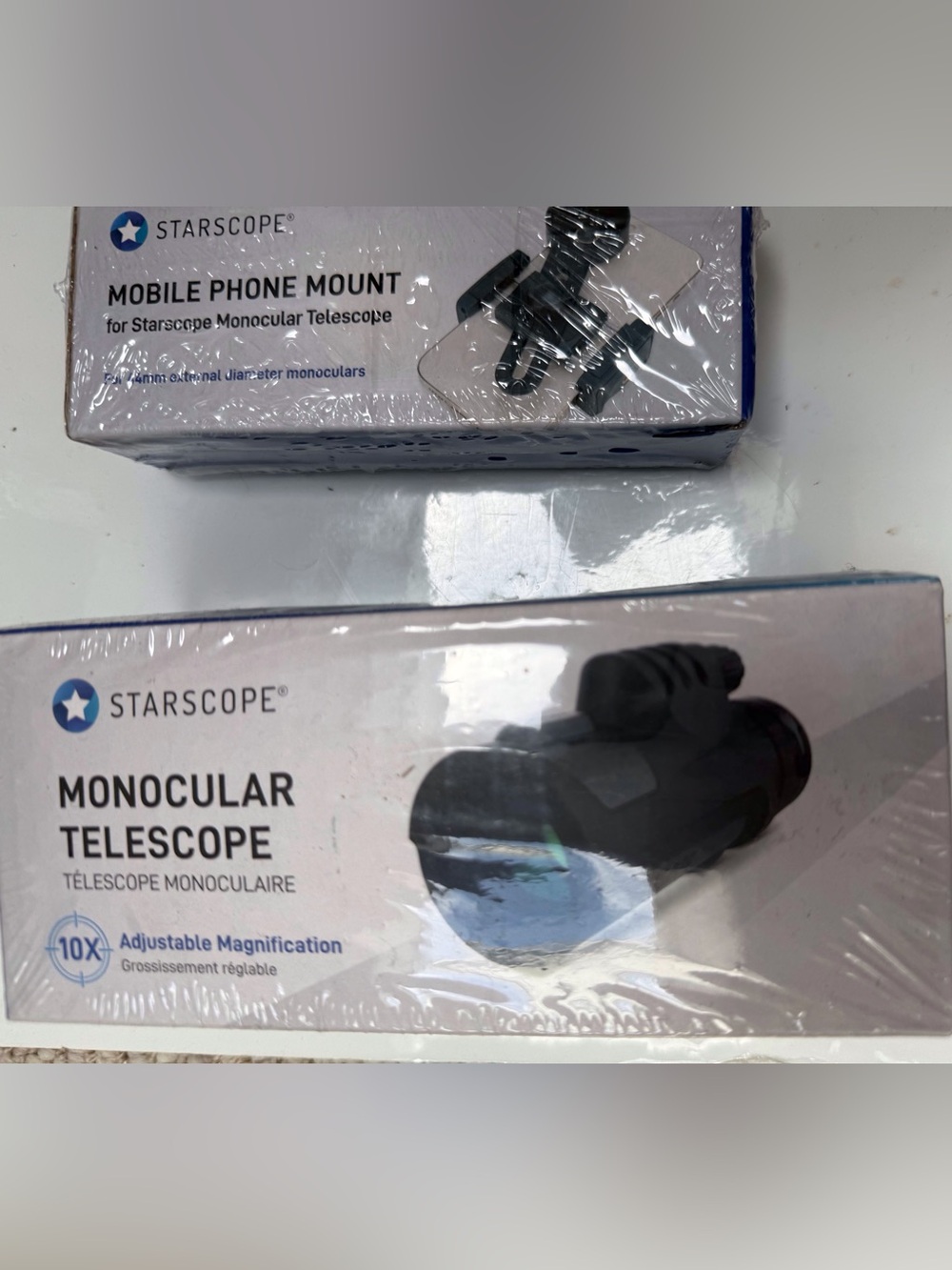 Starscope 10x Monocular Telescope - Black with phone mount